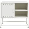 vidaXL TV Cabinet White Steel TV Cabinet Rectangular Industrial