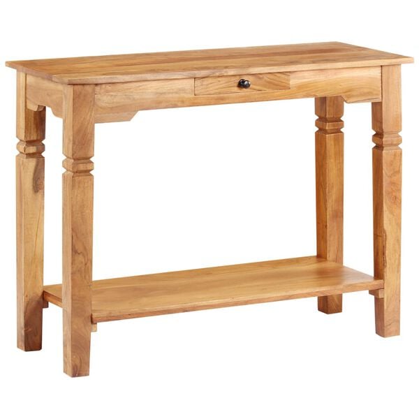 vidaXL Console Table Natural Acacia Solid Acacia Wood Console Table
