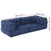 vidaXL Modular Sofa 3 pcs Indigo 55.12 x 27.56 x 14.17 in Fabric