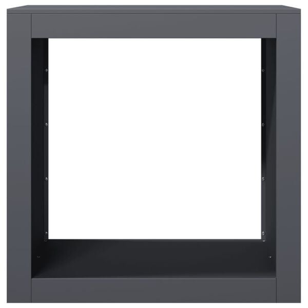 vidaXL Firewood Rack Anthracite 23.6x15.7x23.6" Steel