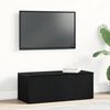 vidaXL TV Cabinet with Drawer Black Oak 80x34x30 cm Engineered Wood