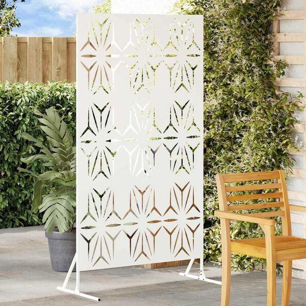 vidaXL Privacy Screen White Steel