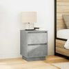 vidaXL Bedside Cabinet Concrete grey Engineered wood Medium