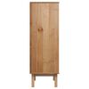vidaXL Highboard Brown and White Solid pine wood 33.5 x 16.9 x 49.2 in