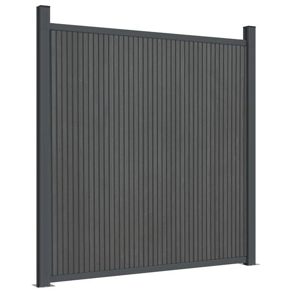 vidaXL Fence Panel WPC Grey 70.9x73.2"