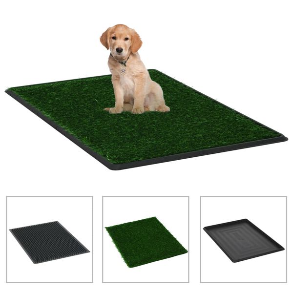 vidaXL Pet Toilet Green and Black