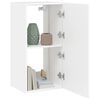 vidaXL TV Wall Cabinet White Engineered wood Medium Wall mounting