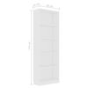 vidaXL Book Cabinet White Engineered Wood Tall Book Cabinet