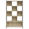 vidaXL Bookcase Sonoma oak Engineered wood, powder-coated steel Bookcase