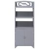 vidaXL Bathroom Cabinet Grey Paulownia wood and MDF Medium