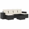 vidaXL Garden Sofa Set Black and Cream White