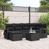 vidaXL Garden Sofa Set Black