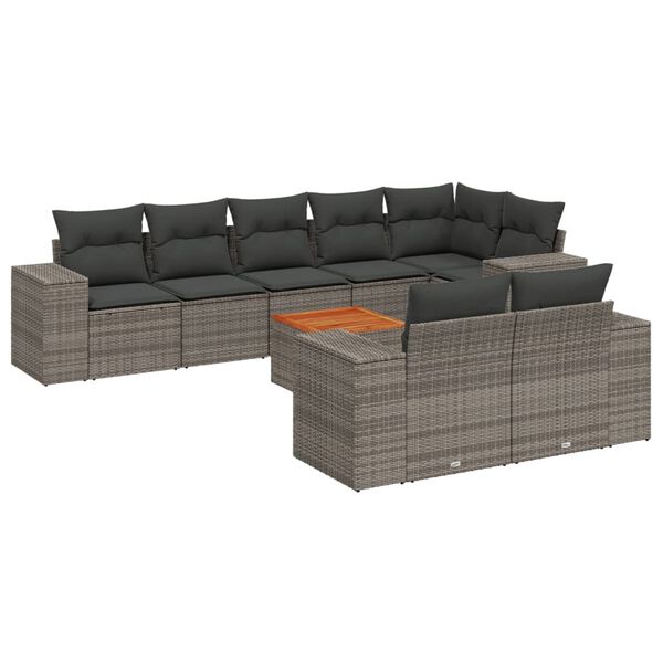 vidaXL Garden Sofa Set Grey