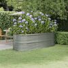 vidaXL Garden Raised Bed Silver Powder-coated steel Medium Durable