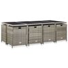 vidaXL Outdoor Dining Set Grey