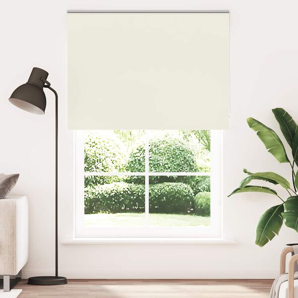 vidaXL Roller Blind Off white Polyester, Aluminum 57.1 in x 82.7 in