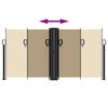 vidaXL Retractable Side Awning Beige Polyester, Steel 4.7 x 47.2 in