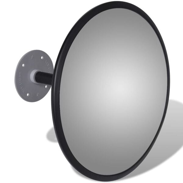Convex Traffic Mirror Acrylic Black 12" Indoor