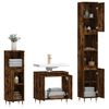 vidaXL Bathroom Furniture Set Smoked Oak Engineered wood, Metal Medium