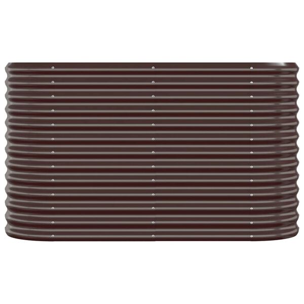 vidaXL Garden Raised Bed Brown Powder-coated steel Large