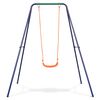 vidaXL Single Swing Blue, Green, Orange Steel and Plastic Single Durable