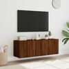 vidaXL TV Wall Cabinet Set of 2 Brown Oak Engineered Wood