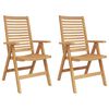 vidaXL Garden Chairs 2 pcs Brown 52 x 64.5 x 108 cm Solid Acacia wood