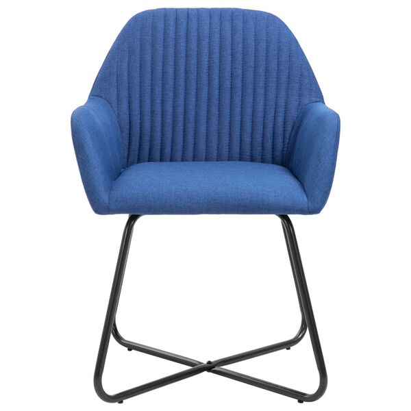 vidaXL Dining Chairs 4 pcs Blue Fabric