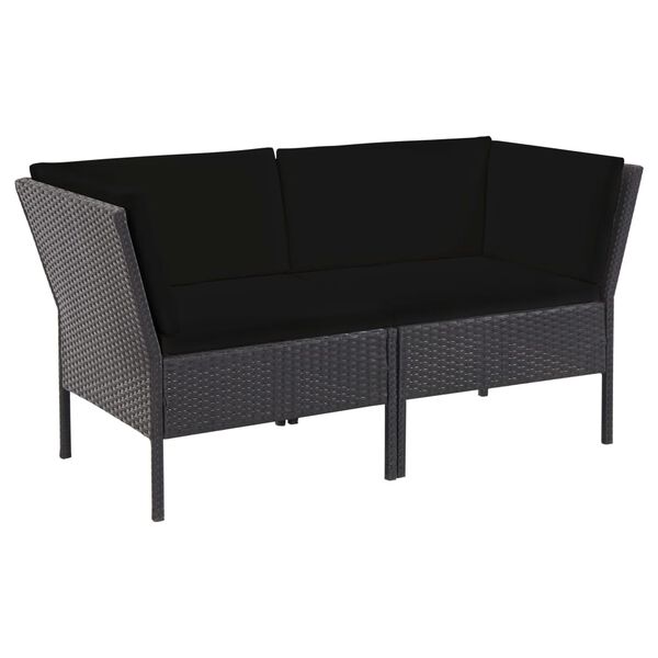 vidaXL Garden Lounge Set Black