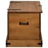 vidaXL Storage Chest Honey brown Solid pine wood with metal Medium