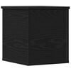 vidaXL Storage Box Black Oak 11.81 x 13.78 x 13.78 in Engineered Wood