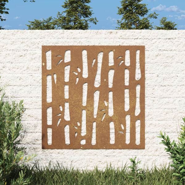 vidaXL Garden Wall Decoration Rusty Corten steel 21.7 x 21.7 in