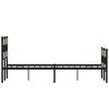 vidaXL Bed Frame Black, Sonoma Oak Iron, Engineered Wood Full Bed Frame