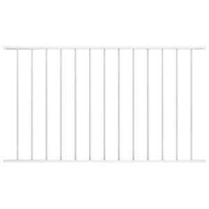 vidaXL Fence Panel Powder-coated Steel 5.4 ft x 2.5 ft White