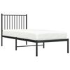 vidaXL Bed Frame Black Powder-Coated Steel Small Single Bed Frame