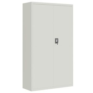 vidaXL File Cabinet Light Grey Powder-coated Steel Extra Wide