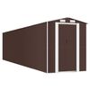 vidaXL Garden Shed Dark brown Galvanized steel Large Garden Shed