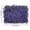 vidaXL Artificial Leaf Fence Set of 24 Purple Polyethylene Medium
