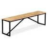 vidaXL Bench Natural Mango Wood and Black Steel Solid Mango Wood and Steel
