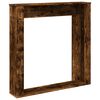 vidaXL Fireplace Surround Smoked Oak 39.4x7.9x39.4" Engineered Wood