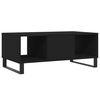 vidaXL Coffee Table Black Engineered wood and metal Medium Coffee Table
