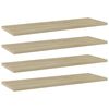 vidaXL Shelf Set of 4 Sonoma oak Engineered wood 23.6 x 7.9 x 0.6 in