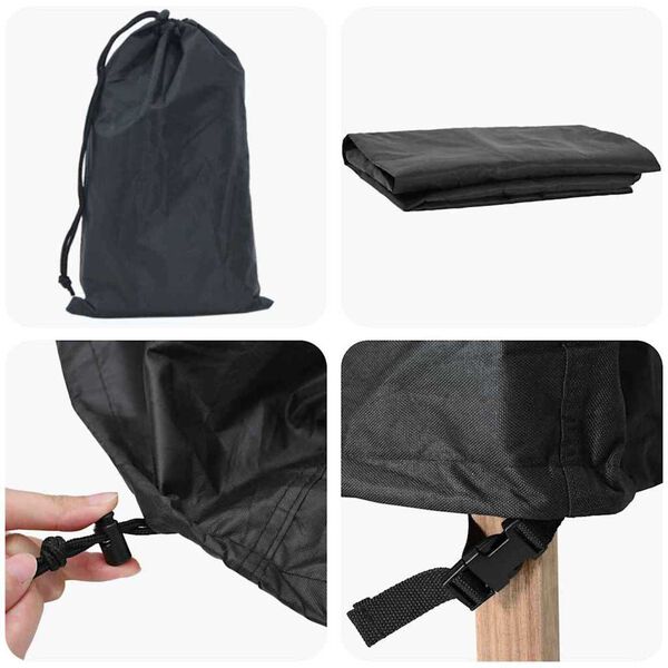 vidaXL Outdoor Swing Cover Black