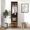 vidaXL Wardrobe Smoked Oak Engineered Wood Large Wardrobe Rectangular