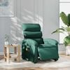 vidaXL Electric Massage Recliner Chair Dark Green Polyester Compact