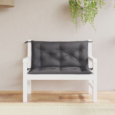 vidaXL Garden Bench Cushions 2pcs Anthracite 39.4"x19.7"x2.8" Oxford Fabric