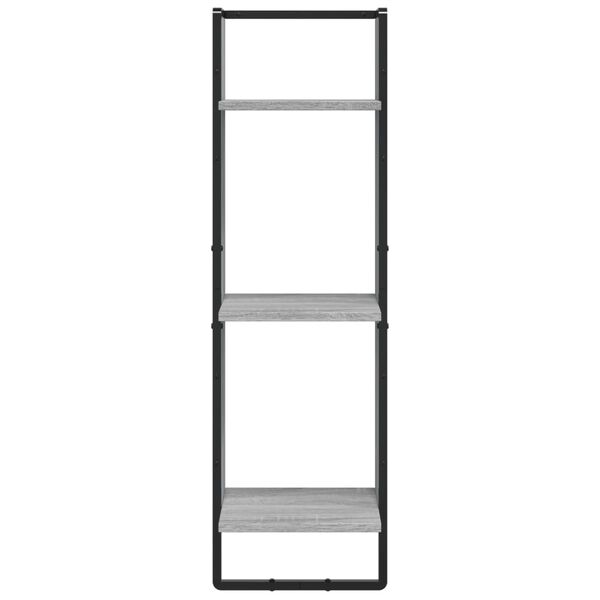 vidaXL Wall Shelf Grey Sonoma Engineered wood, metal Medium