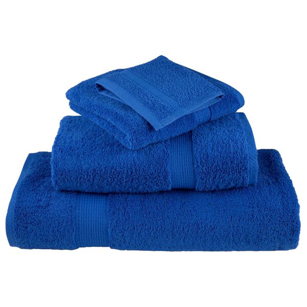 vidaXL Bath Towel Set of 10 Blue 100% Cotton 39.4 x 59.1 in Bath Towel