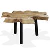 vidaXL Coffee Table Natural Teak Genuine Teak 31.5 x 27.6 x 15.0 in