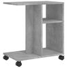 vidaXL Side Table Concrete grey Engineered wood 19.7x11.8x21.7 in